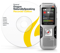 Philips DVT4010 Digital Voice Tracer for Conversation Recording Voice Recorder with Dragon Speech recognition for Recorder